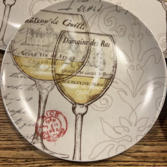 Set of 6 Designs ~ 11 Prima "FRENCH WINE" 8.5” Salad / Dinner Plates GORGEOUS! - Picture 2 of 14